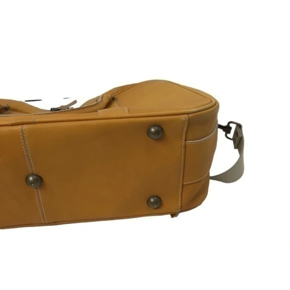 FENWAY SPORTS GROUP Tan Leather designed by Gian Paolo Lombardo Duffle bag